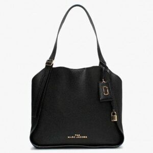 MARC JACOBS The Director Black Leather Tote Shoulder Bag, Leather Bag, Black Bag